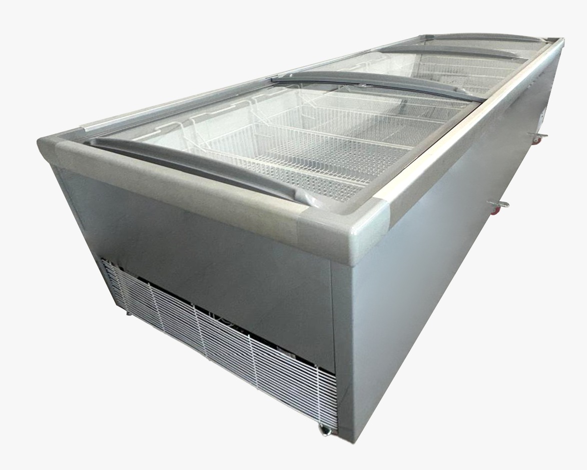 Isla vidrio semi curvo