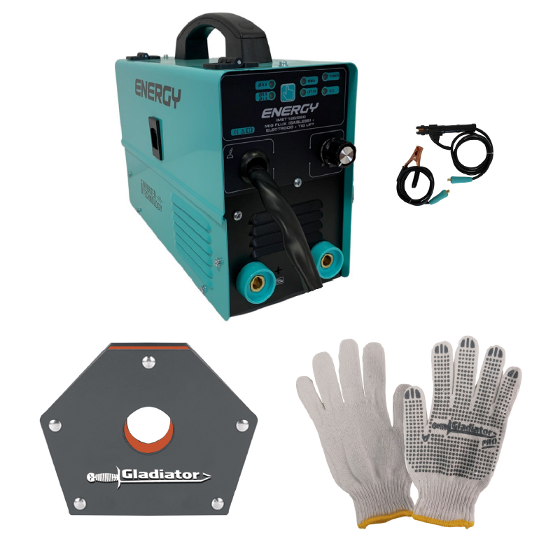 COMBO SOLDADORA + GUANTES + ESCUADRA