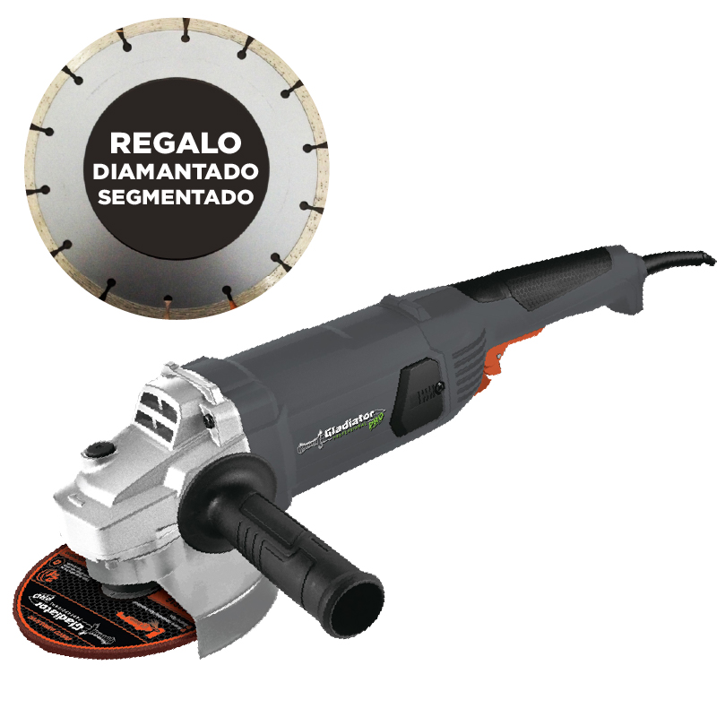 AMOLADORA ANGULAR 7” GLADIATOR PRO