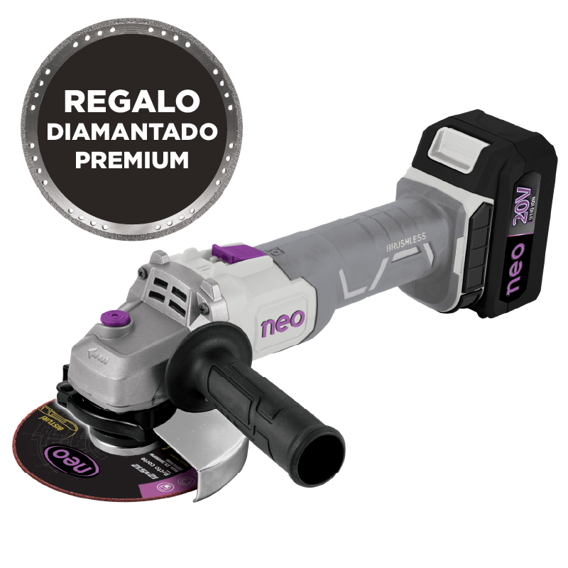 AMOLADORA ANGULAR BRUSHLESS 20V