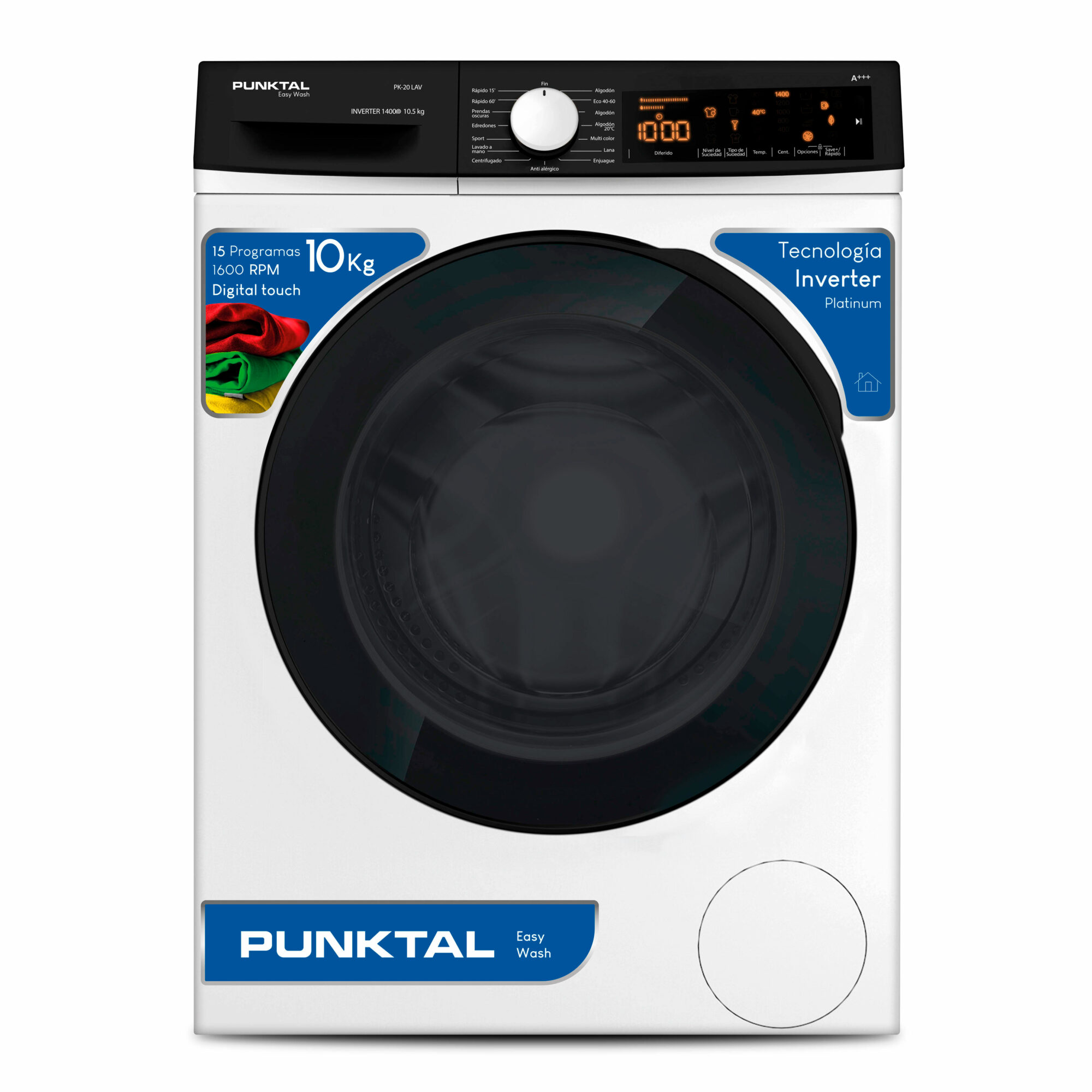 Lavarropas 10 Kg INVERTER C. Frontal