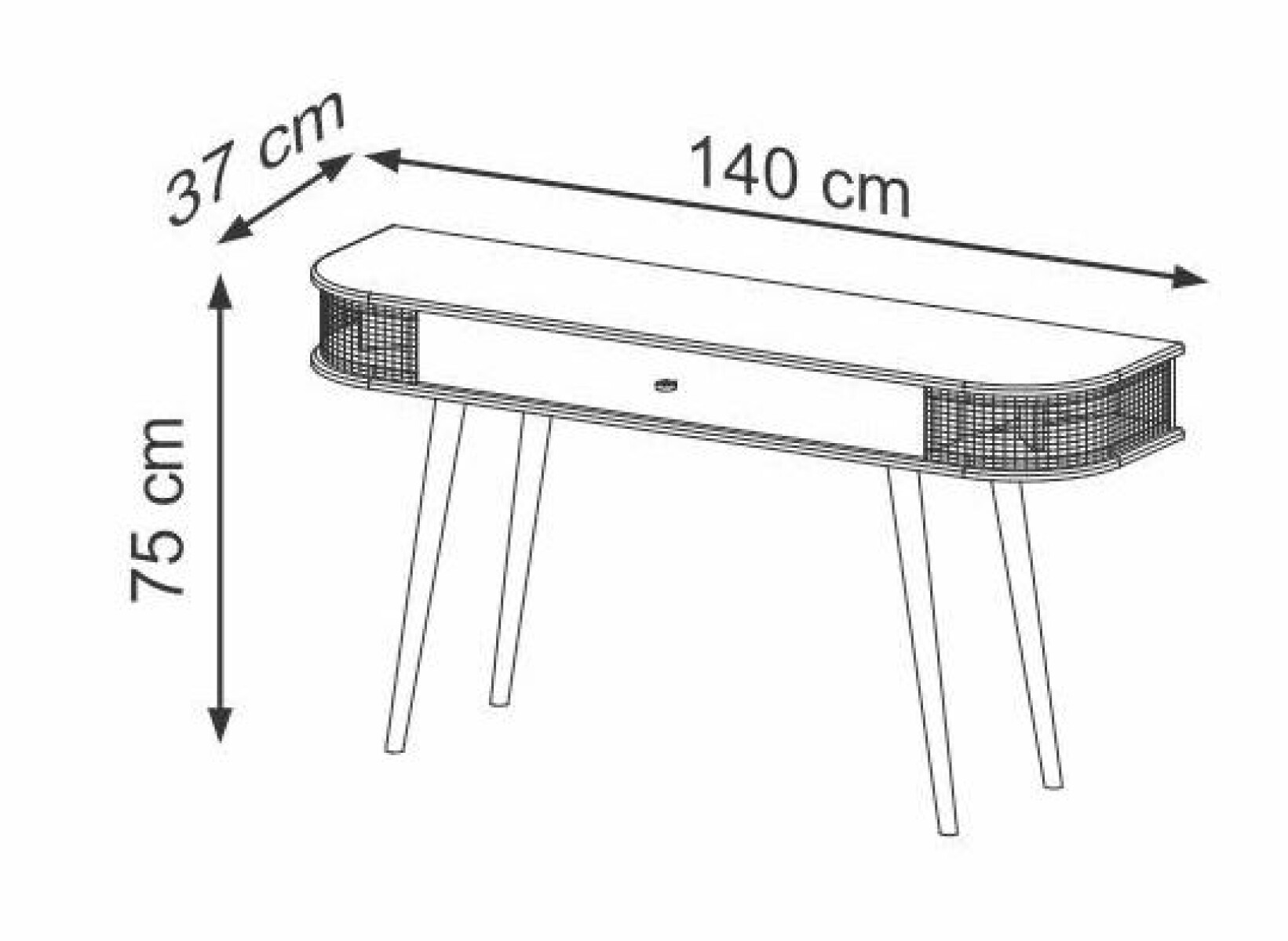Aparador 1 Cajón Tela Sintética TB341 SMGB