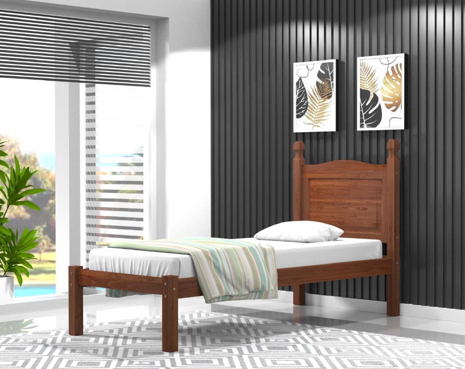 Cama 1 Plaza Corona Cera SMGB