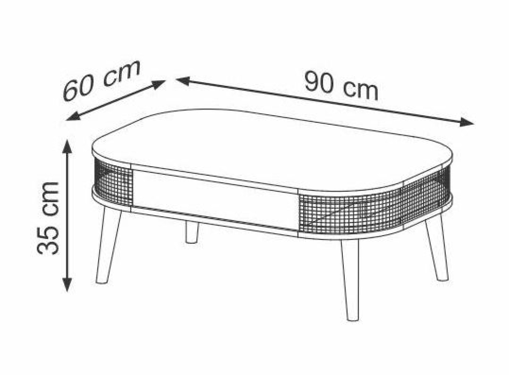 Mesa Centro Tela Cintética TB340 SMGB