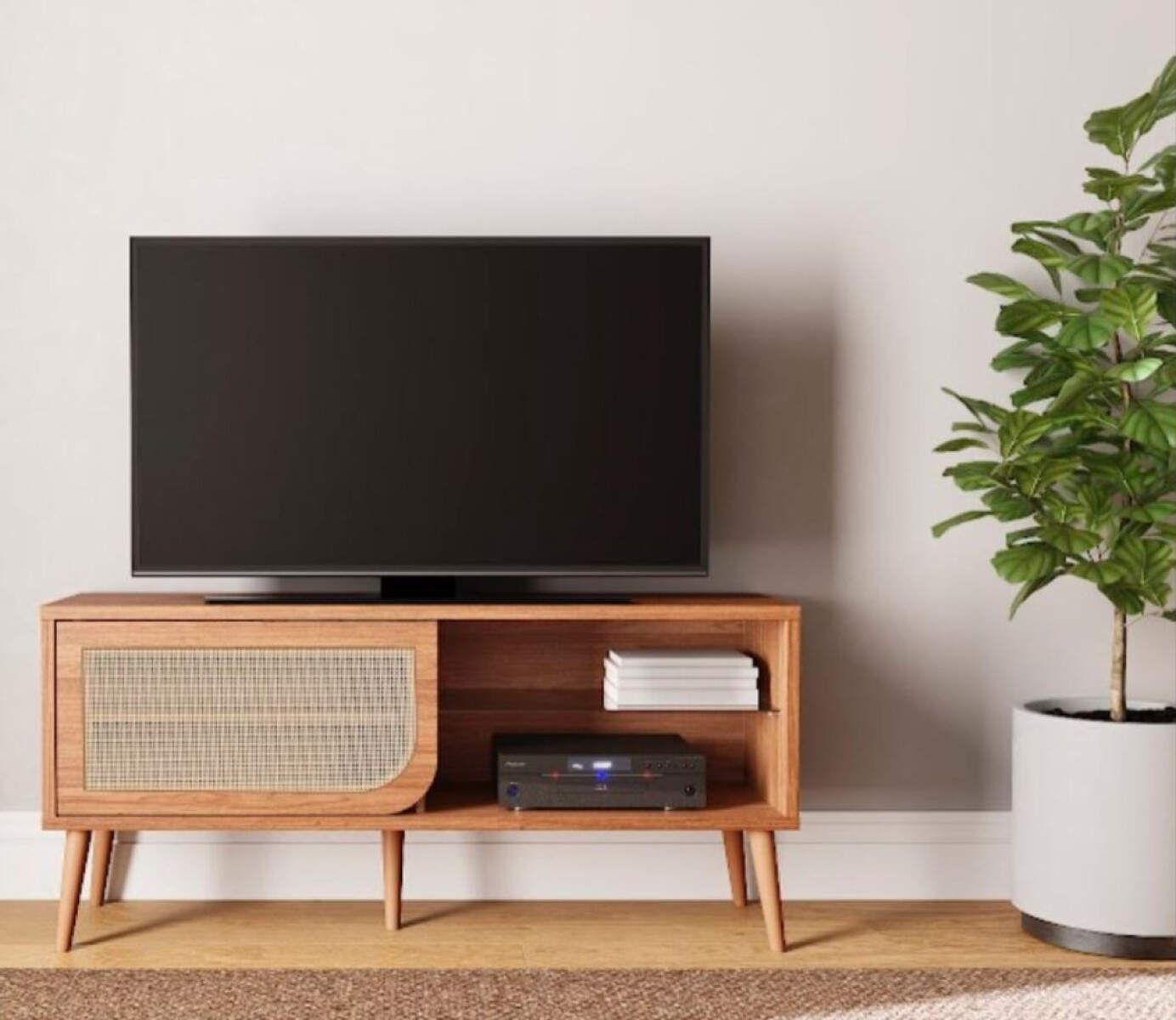 Rack 1 Puerta De Correr Tela Natural TB336 SMGB