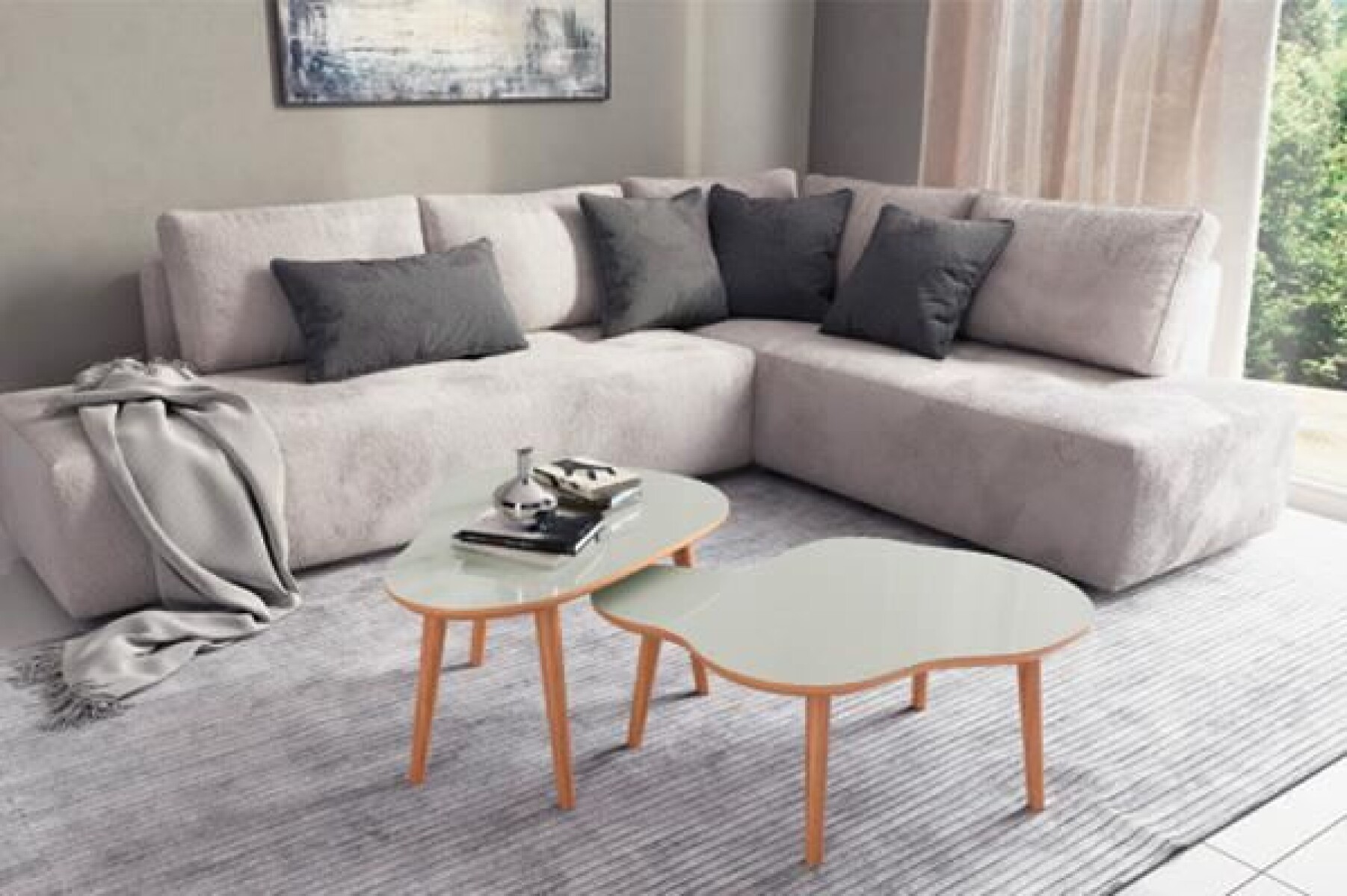 Set 2 Mesas Centro Orgánica SMGB