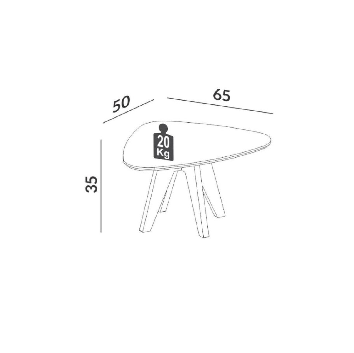 Set 3 Mesas Centro Orgánica Mediana SMGB