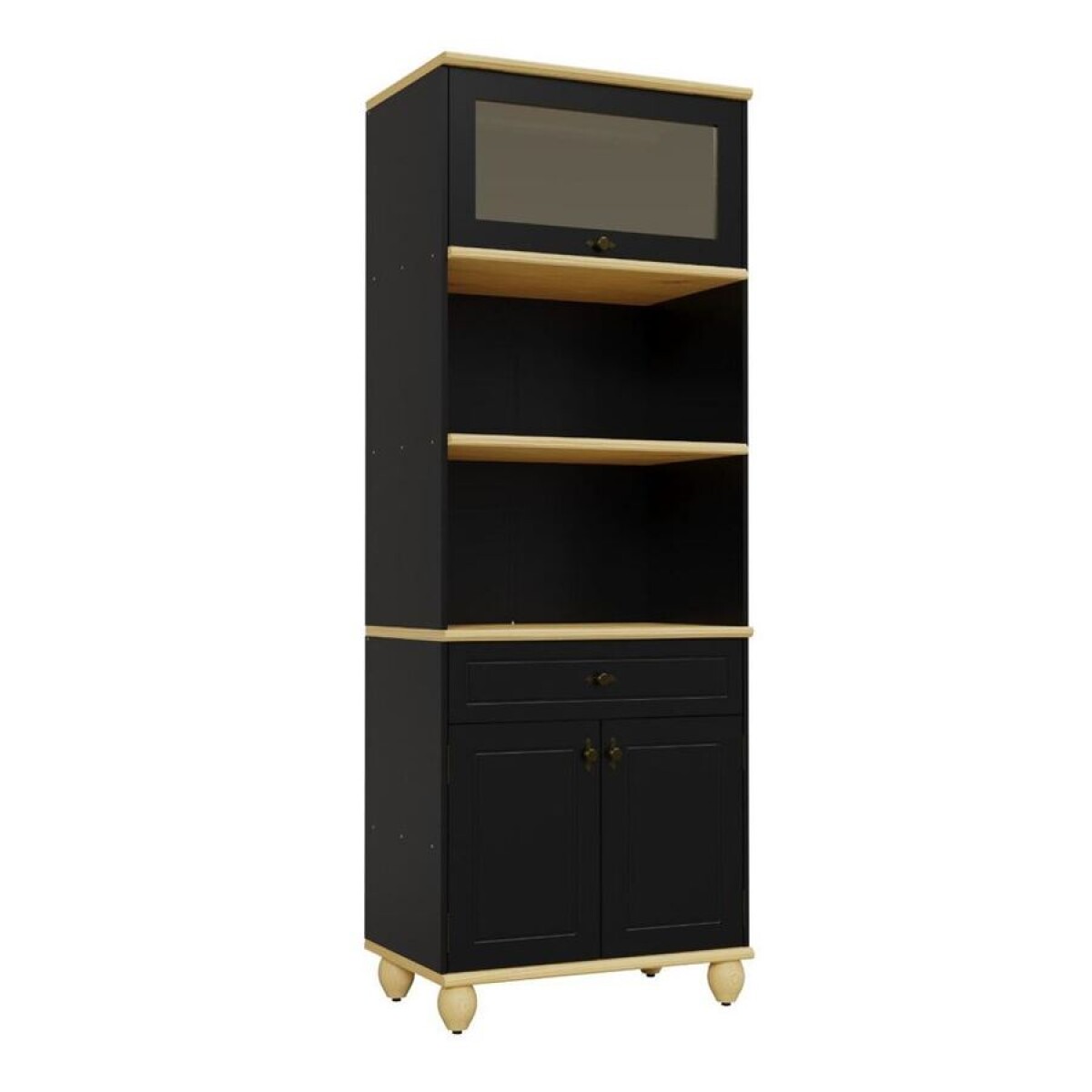 Torre Quente 3 Puertas 1 Cajón Negro Joy 48074